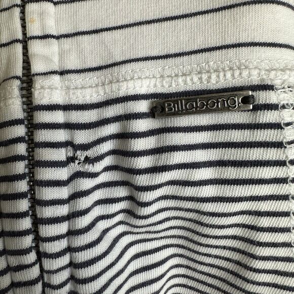 Billabong Hoodie Jacket Womens Small White With Blk Red & Blue Stripe Full Zip - Picture 9 of 9